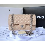 Chanel Lambskin Quilted Medium Double Flap Apricot/S