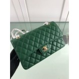 Chanel Classic Flap Medium Bag Caviar Bright Green