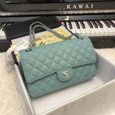 Chanel Classic Flap Medium Bag New Caviar Mint Green