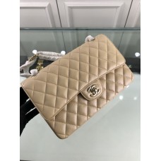 Chanel Classic Flap Medium Bag New Caviar Pearl Apricot