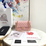 Chanel 1112 Flap Shoulder bag Pink Patent Leather Gold