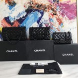 Chanel Classic Flap Bag Oil Leather So Black