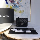 Chanel Lambskin Quilted Mini Double Flap Bag Black/S 1115