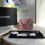 Chanel Lambskin Quilted Mini Double Flap Bag Pink/S 1115