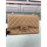 Chanel 1113 Large Flap Bag Caviar Apricot