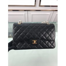 Chanel 1113 Large Flap Bag Caviar Black With Red Lining