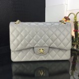 Chanel 1113 Large Flap Bag Caviar Grey