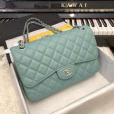 Chanel 1113 Large Flap Bag Caviar New Blue