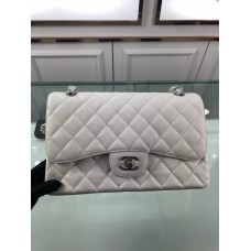 Chanel 1113 Large Flap Bag Caviar White