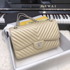 Chanel 1113 Large Flap Bag Caviar V Line Gold