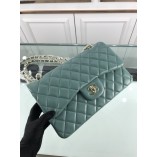 Chanel 1113 Large Flap Bag Lambskin Blue