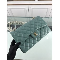 Chanel 1113 Large Flap Bag Lambskin Blue