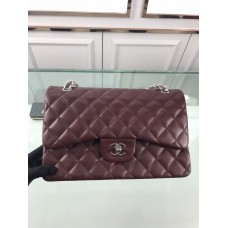 Chanel 1113 Large Flap Bag Lambskin Burgundy