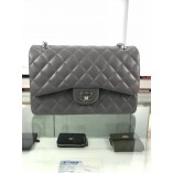 Chanel 1113 Large Flap Bag Lambskin Deep Grey