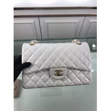 Chanel 1113 Large Flap Bag Lambskin White