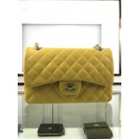 Chanel 1113 Large Flap Bag Lambskin Yellow