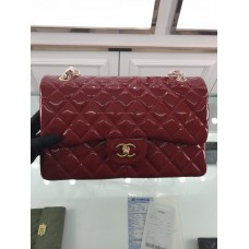 Chanel 1113 Large Flap Bag Patent Leather Red