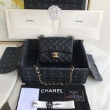 Chanel Mini Flap Bag 1115 Caviar Leather Black