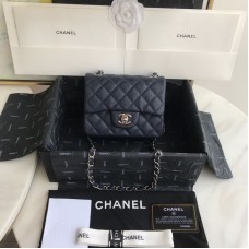 Chanel Mini Flap Bag 1115 Caviar Leather Dark Blue