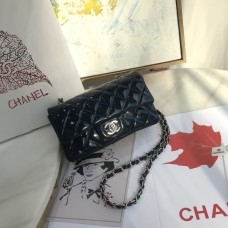 Chanel Small Flap Bag 1116 Patent Leather Davy Blue