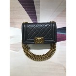 Chanel Small Boy Chanel Handbag Lambskin And Vintage Copper Metal A67085