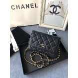 Chanel Matelasse Mini Caviar Leather Black AP1649 Golden Chain