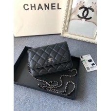 Chanel Matelasse Mini Caviar Leather Black AP1649 Silver Chain