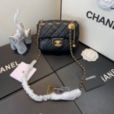 Chanel Mini Flap Bag Lambskin & Gold-Tone Metal AS1786 Black