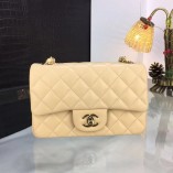 Chanel Small Flap Bag Italy Lambskin Apricot Hardware 1116