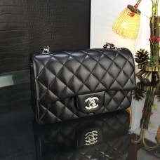 Chanel Small Flap Bag Italy Lambskin Black Hardware 1116