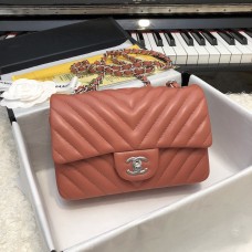 Chanel Small Flap Bag Lambskin Bag Red Hardware 1116