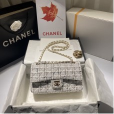 Chanel 2022 Spring/Summer Knitted Woolen Bag 25cm