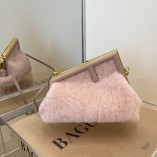 Fendi First Pink Sheepskin Bag