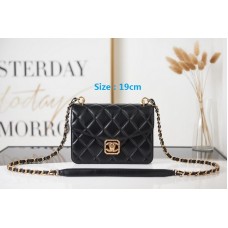 Chanel Rhinestone Closure Bag Black