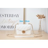 Chanel Rhinestone Closure Bag White