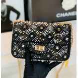 Chanel 2022 Mini 2.55 HandBag Crystal Pearls