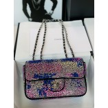 Chanel 2022 Classic Flap Handbag Rhinestone Limited Edition