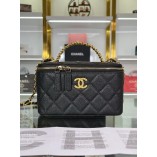 Chanel 2022 Calfskin Vanity Case AP2805 Black