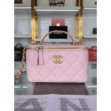 Chanel 2022 Calfskin Vanity Case AP2805 Pink