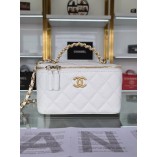 Chanel 2022 Calfskin Vanity Case AP2805 White