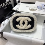 Chanel 19 Bag Sheep Wool Big C AS0406 White