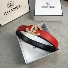 Chanel Belts 30mm Calfskin Red1