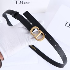 Dior Black Ultrasmooth Calfskin Saddle Belt 2.0mm