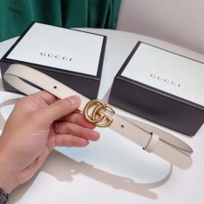 Gucci GG leather Belt 2.0cm White