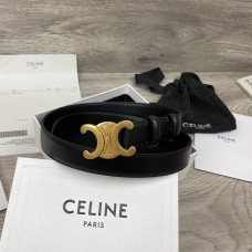 Celine ss20 Triumphal Arch Leather Belt Black