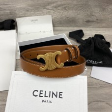 Celine ss20 Triumphal Arch Leather Belt Brown