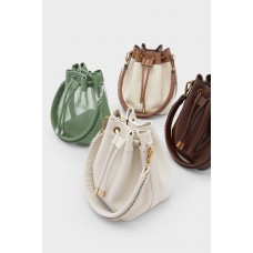 FS Woven Single-Shoulder Bucket Bag