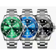 FS Automatic Mechanical Stainless Steel Green Water Ghost Tide Brand Watch