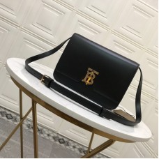 Burberry TB Small/Medium Leather Crossbody Bag in Black