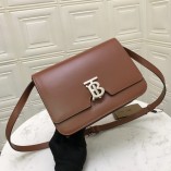 Burberry TB Small/Medium Leather Crossbody Bag in Brown